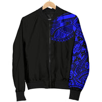 Polynesian Chest Tattoo Men's Bomber Jacket Blue - Polynesian Pride