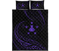 Austral Islands Quilt Bed Set - Purple - Frida Style Purple - Polynesian Pride