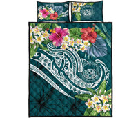 Polynesian Hawaii Quilt Bed Set - Summer Plumeria - Polynesian Pride