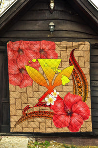 Hawaii Lauhala Kanaka Polynesian Premium Quilt - Polynesian Pride