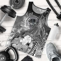 Federated States of Micronesia Custom Personalised Men's Tank Top - Humpback Whale with Tropical Flowers (White) White - Polynesian Pride