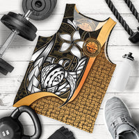 Federated States of Micronesia Men's Tank Top Gold - Turtle With Hook - Polynesian Pride