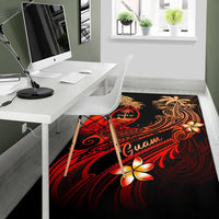Guam Polynesian Area Rug - Plumeria Flowers And Waves - Polynesian Pride