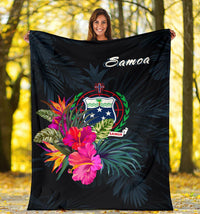 Samoa Polynesian Premium Blanket - Tropical Flower - Polynesian Pride