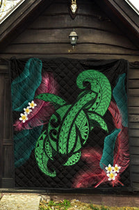 Hawaii Turtle Polynesian Tropical Premium Quilt - Ghia Style Green - Polynesian Pride