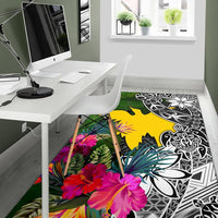 Papua New Guinea Area Rug - Turtle Plumeria Banana Leaf - Polynesian Pride