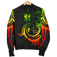 Hawaiian Kanaka Women's Bomber Jacket Hawaii Always In My Heart AH - Polynesian Pride