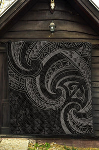 New Zealand Maori Mangopare Premium Quilt Polynesian - Black - Polynesian Pride