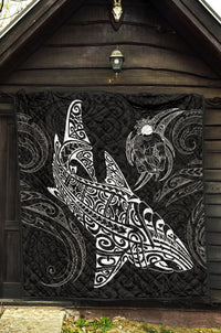 Polynesian Quilt - Polynesian White Shark Warrior Tattoo - Polynesian Pride