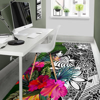 New Caledonia Area Rug - Turtle Plumeria Banana Leaf - Polynesian Pride