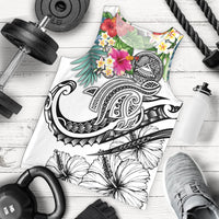 Polynesian American Samoa Men's Tank Top - Summer Plumeria (White) White - Polynesian Pride