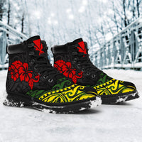 Hawaii All - Season Boots - Polynesian Patterns With Hibiscus Flowers - Polynesian Pride