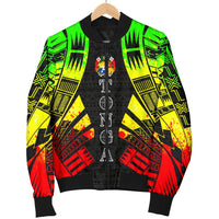 Tonga Men Bomber Jackets - Polynesian Tattoo Reggae - Polynesian Pride