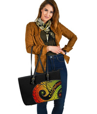 Pohnpei Leather Tote Bag - Polynesian Decorative Patterns - Polynesian Pride