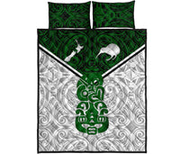 New Zealand Maori Rugby Quilt Bed Set Pride Version - White - Polynesian Pride