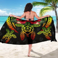 Hawaii Turtle Tropical Polynesian Sarong - Iris Style - AH - Polynesian Pride
