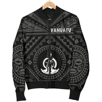 Vanuatu Men's Bomber Jacket - Vanuatu Seal With Polynesian Tattoo Style - Polynesian Pride