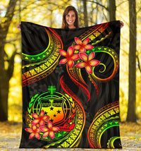Samoa Polynesian Premium Blanket - Reggae Plumeria - Polynesian Pride