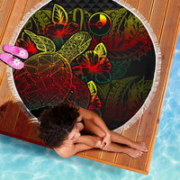 Yap Polynesia Beach Blanket Turtle Hibiscus Reggae - Polynesian Pride