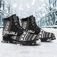 Nauru Leather Boots - Polynesian Black Chief Version - Polynesian Pride