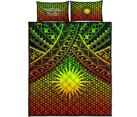 Polynesian Marshall Islands Quilt Bed Set - Reggae Vintage Polynesian Patterns - Polynesian Pride