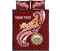 Hawaii Personalised Quilt Bed Set - Hawaii Seal Polynesian Patterns Plumeria - Polynesian Pride