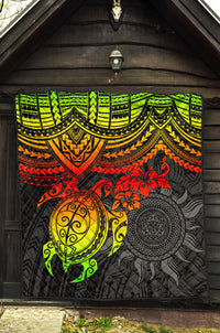 Polynesian Premium Quilt - Polynesian Reggae Turtle - Polynesian Pride