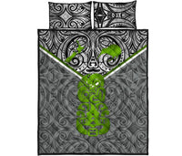 New Zealand Maori Rugby Quilt Bed Set Pride Version - Gray - Polynesian Pride