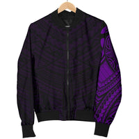 Maori Samoan Tattoo Men Bomber Jacket Violet Version - Polynesian Pride