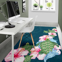 Hibiscus Turtle Dance Area Rug AH - Polynesian Pride