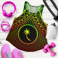 Polynesian Chuuk Women's Racerback Tank - Reggae Vintage Polynesian Patterns Art - Polynesian Pride
