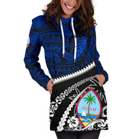 Guam Women'S Hoodie Dress Polynesian Shark Tattoo - Polynesian Pride