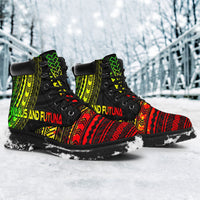 Wallis And Futuna Leather Boots - Polynesian Reggae Chief Version - Polynesian Pride