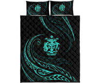 Solomon Quilt Bed Set - Turquoise - Frida Style Turquoise - Polynesian Pride
