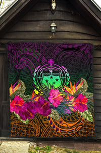 Samoa Premium Quilt - Summer Hibiscus - Polynesian Pride
