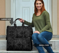 Polynesian Plumeria Mix Gray Black Hawaii Travel Bag - Polynesian Pride