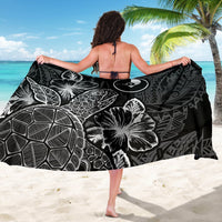 Yap Sarong - Turtle Hibiscus Pattern Black - Polynesian Pride