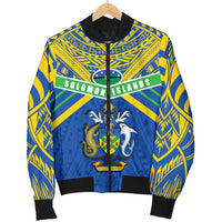 Solomon Islands Men Bomber Jacket Simple Coat Of Arms Rugby - Polynesian Pride