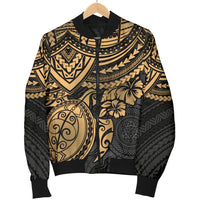 Polynesian Bomber Jacket (Men) - Polynesian Golden Turtle - Polynesian Pride