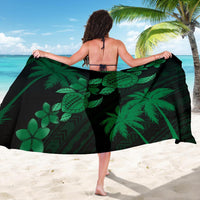 Hawaii Turtle Plumeria Coconut Tree Polynesian Sarong - Green - Polynesian Pride