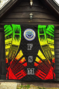 Federated States Of Micronesia Premium Quilt - Federated States Of Micronesia Seal Polynesian Reggae Tattoo - Polynesian Pride