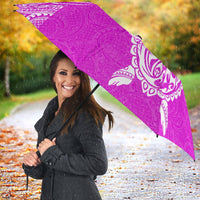 Tonga Umbrella Turtle Mermaid Polynesian Pattern White Pink - Polynesian Pride