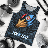 Fiji Personalised Men's Tank Top - Fiji In Me (Blue) Blue - Polynesian Pride