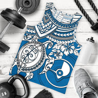 Yap Polynesian Tank Top (Men) - Polynesian Turtle Blue - Polynesian Pride