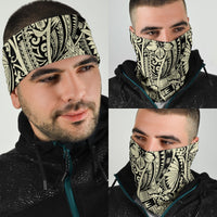 Polynesian Flower Tattoo Beige Unisex Bandana - Polynesian Pride