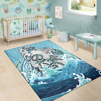 New Zealand Maori Manaia The Blue Sea Area Rug - Polynesian Pride