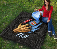 Fiji Premium Quilt - Fiji In Me (Black) - Polynesian Pride