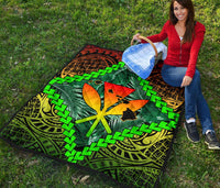 Hawaii Kanaka Kakau Tropical Polynesian Premium Quilt - Polynesian Pride