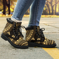 Yap Leather Boots - Polynesian Gold Chief Version - Polynesian Pride