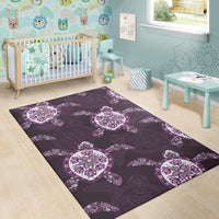 Purple Turtle Area Rug - Polynesian Pride